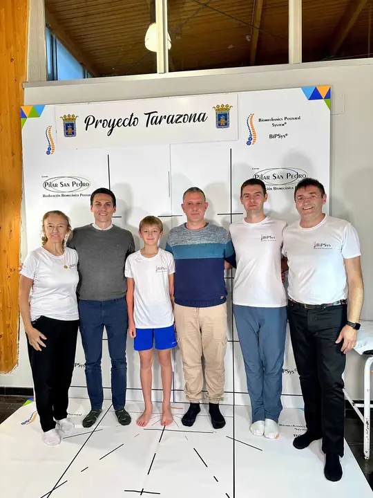 Concejal de Deportes, representantes de BIPSys durante el incio del estudio Tarazona