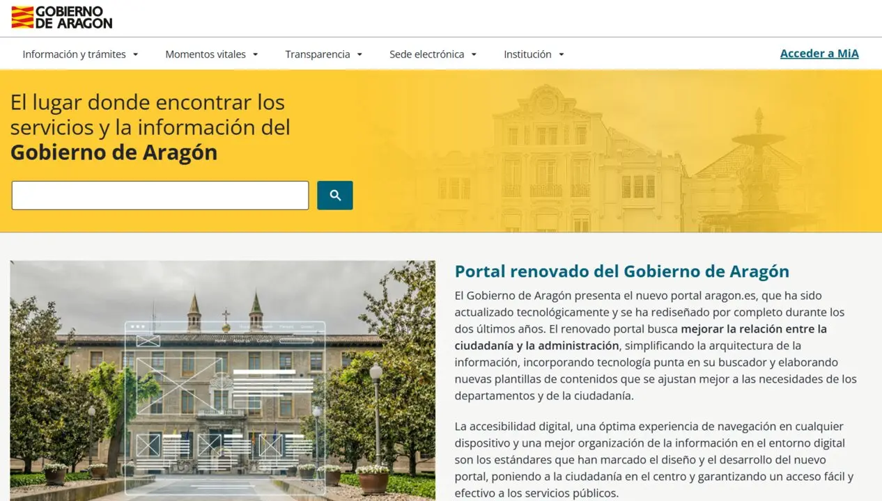 El Gobierno de Arag&oacute;n presenta el nuevo portal institucional aragon.es