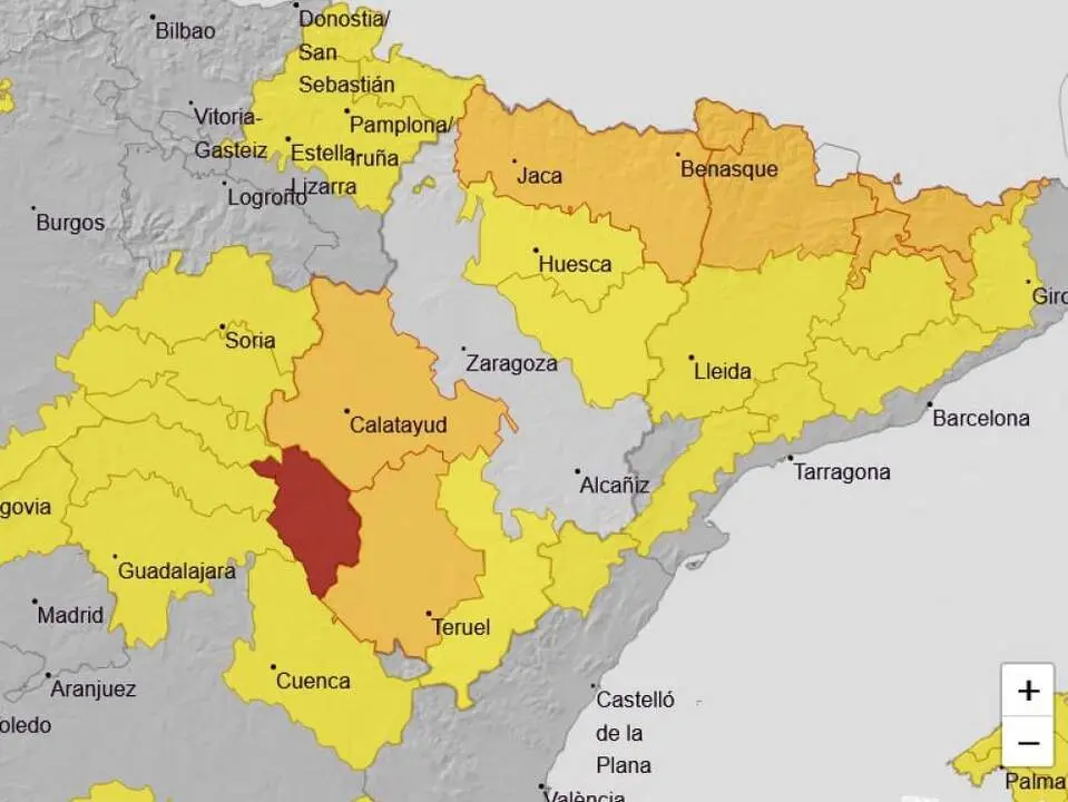 20260106 alerta naranja clima invierno aragon