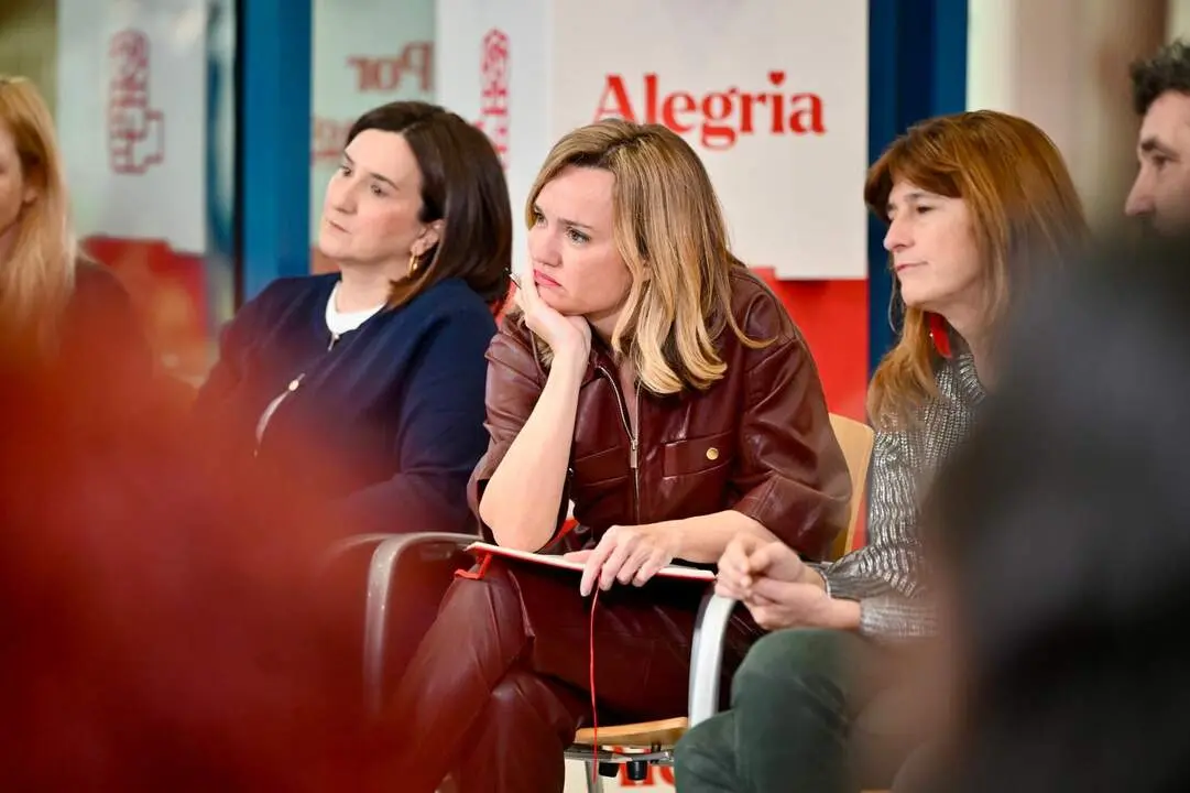 20260127 PSOE Pilar Alegr&iacute;a reuni&oacute;n Arsenio Jimeno Marcos Cebri&aacute;n