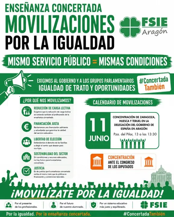 20260603 FSEI ense&ntilde;anza concertada MOVILIZACI&Oacute;N 11 DE JUNIO