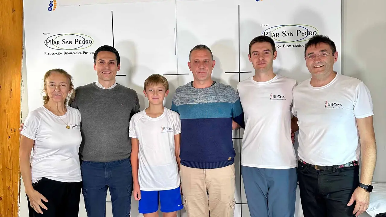 Concejal de Deportes, representantes de BIPSys durante el incio del estudio Tarazona