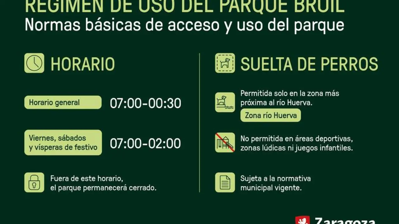 20260515 Zaragoza Cartel_Uso_y_Horario_parque_Bruil