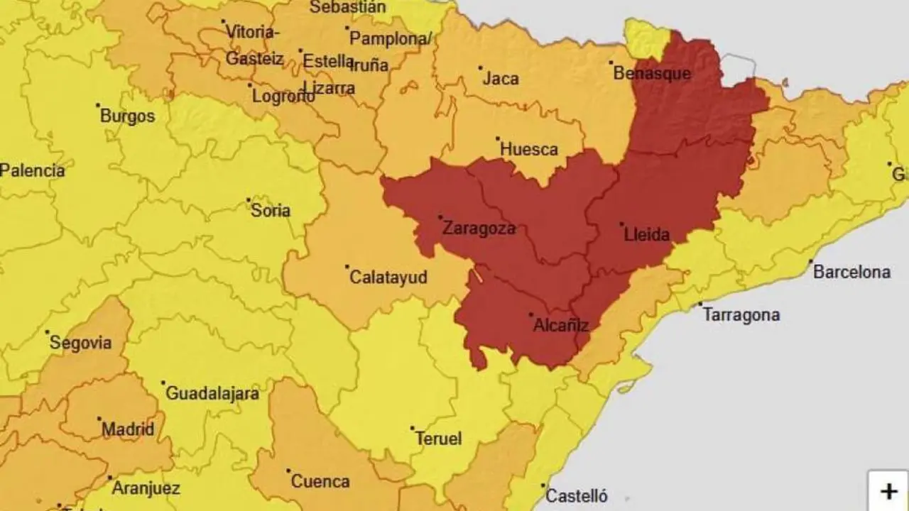 20260706 AEMET aviso rojo maximas Huesca