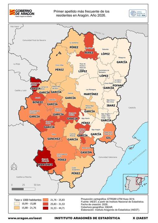 Nombre y Apellidos en Aragon